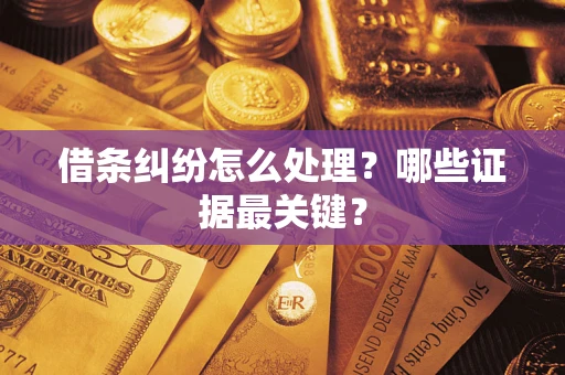 北京借条纠纷怎么处理？哪些证据最关键？