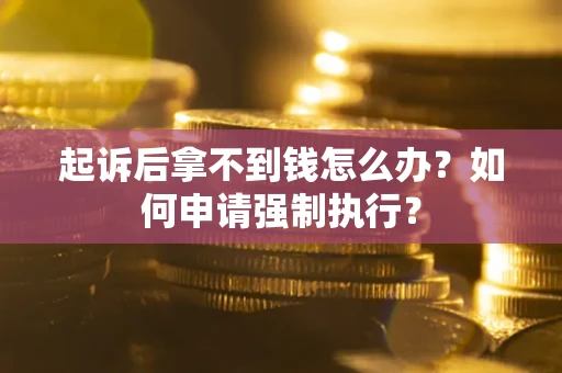 北京起诉后拿不到钱怎么办？如何申请强制执行？