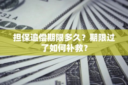 北京担保追偿期限多久？期限过了如何补救？